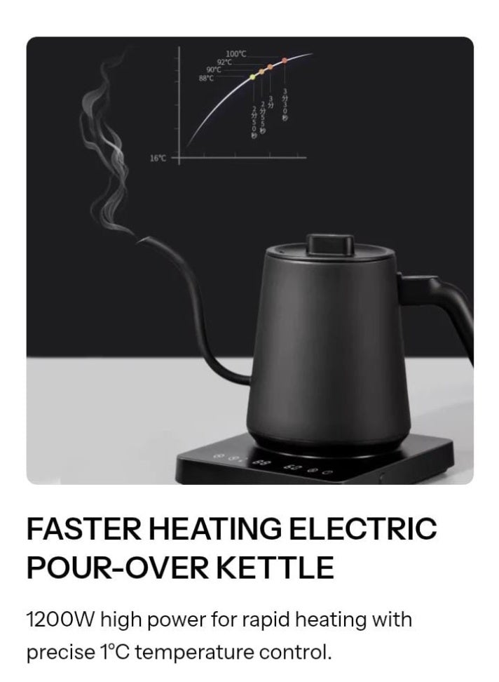 zeroHero Z3 Pro Pour Over Coffee Brewing Travel Kit with Electric Temp Control Kettle, Z3 Hand Grinder, Coffee Scale, 4 Cups & 50pcs Filter Paper Box – Portable Barista Suitcase Set - Image 4